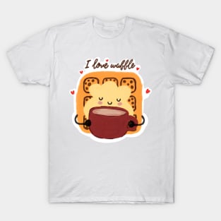 I Love Waffle for Breakfast  - Cute Waffle T-Shirt